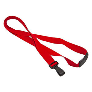 Antibakteriel Lanyard rød m. plastkrog, 16 mm