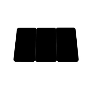 Plastkort sort, 3-delt