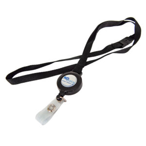 10 mm Lanyard sort m. yoyo m. doming